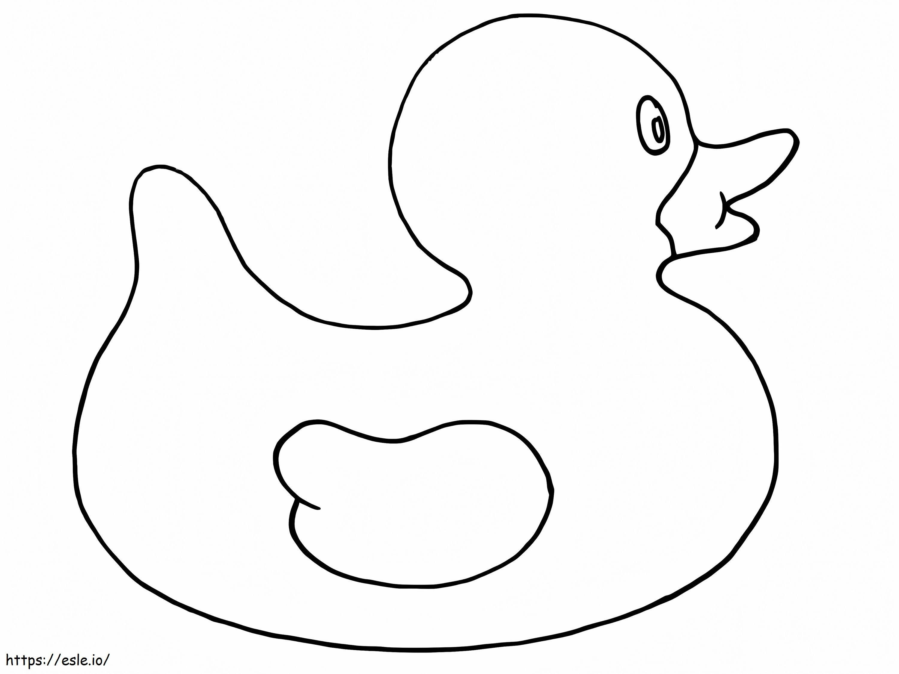 Simple Rubber Duck coloring page