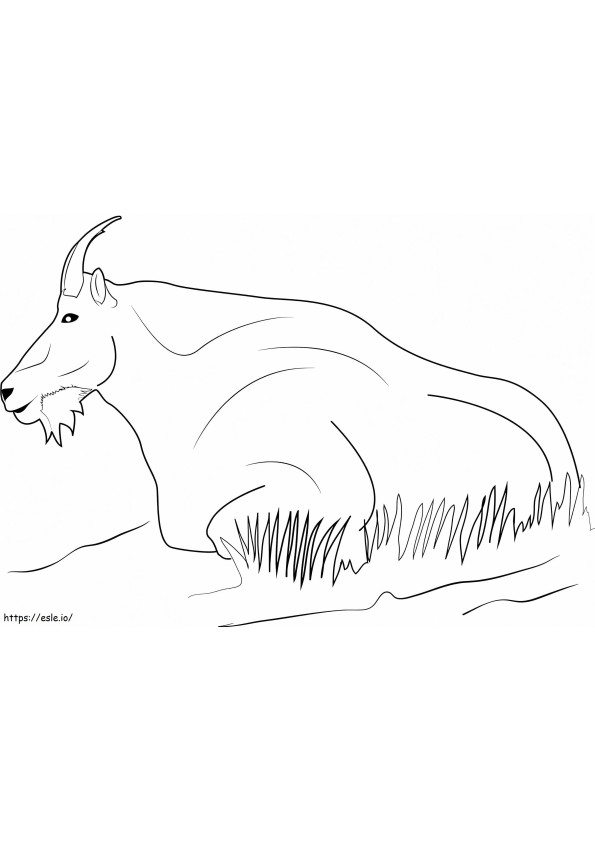 1531880725 Mountain Goat Relaxing A4 coloring page