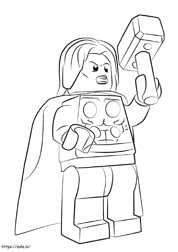 Cool Lego Thor coloring page