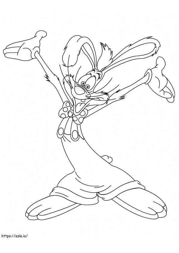 Funny Roger Rabbit coloring page