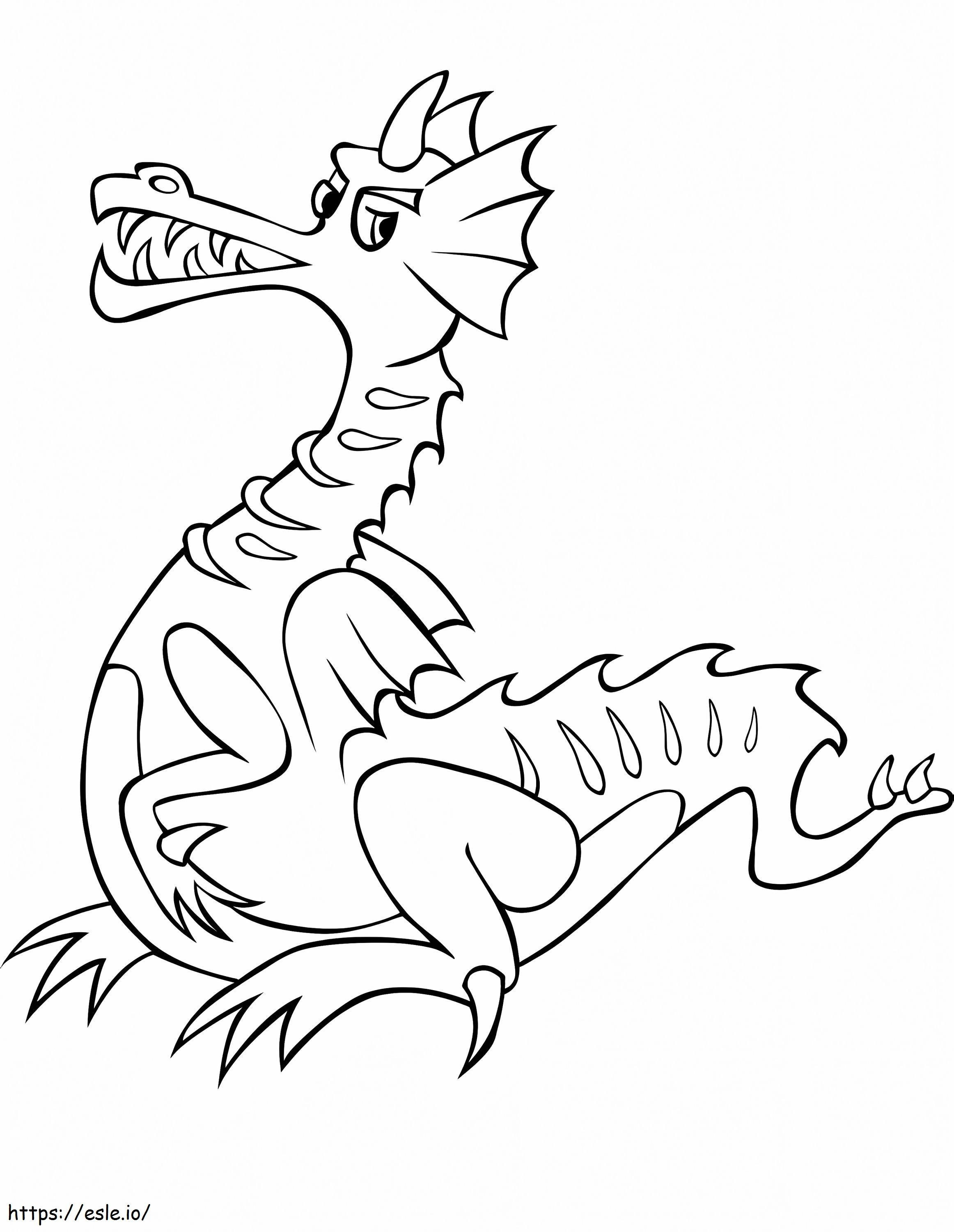 Coloriage Dragon animé à imprimer dessin