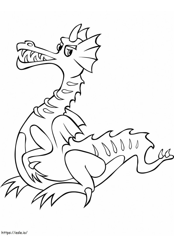 Dragon animat de colorat