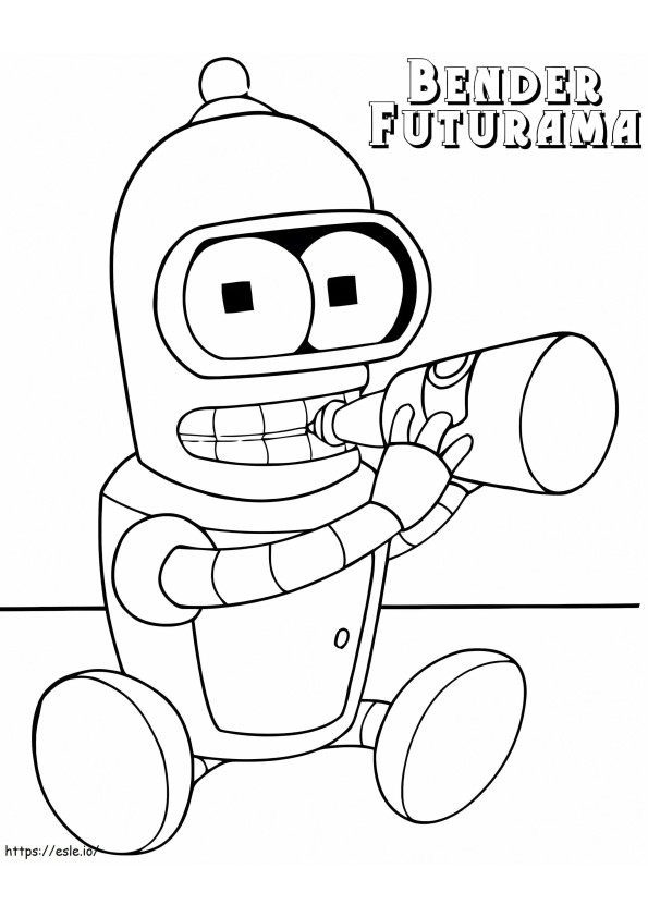 Baby Bender From Futurama coloring page