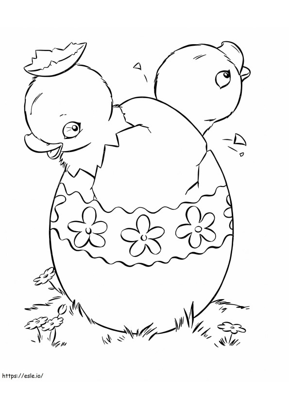 Easter Chicks coloring page