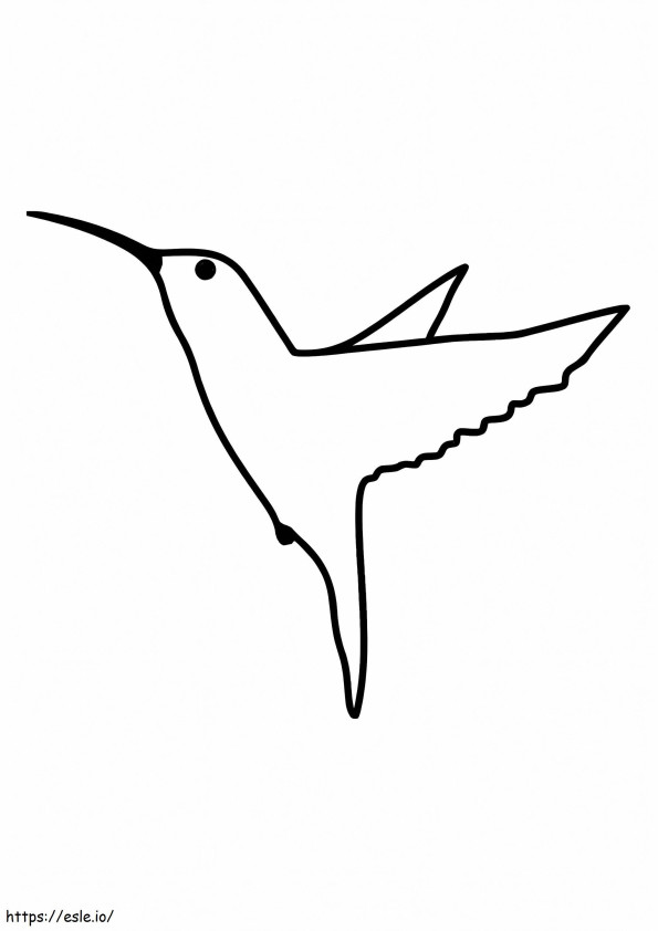 Easy Hummingbird coloring page