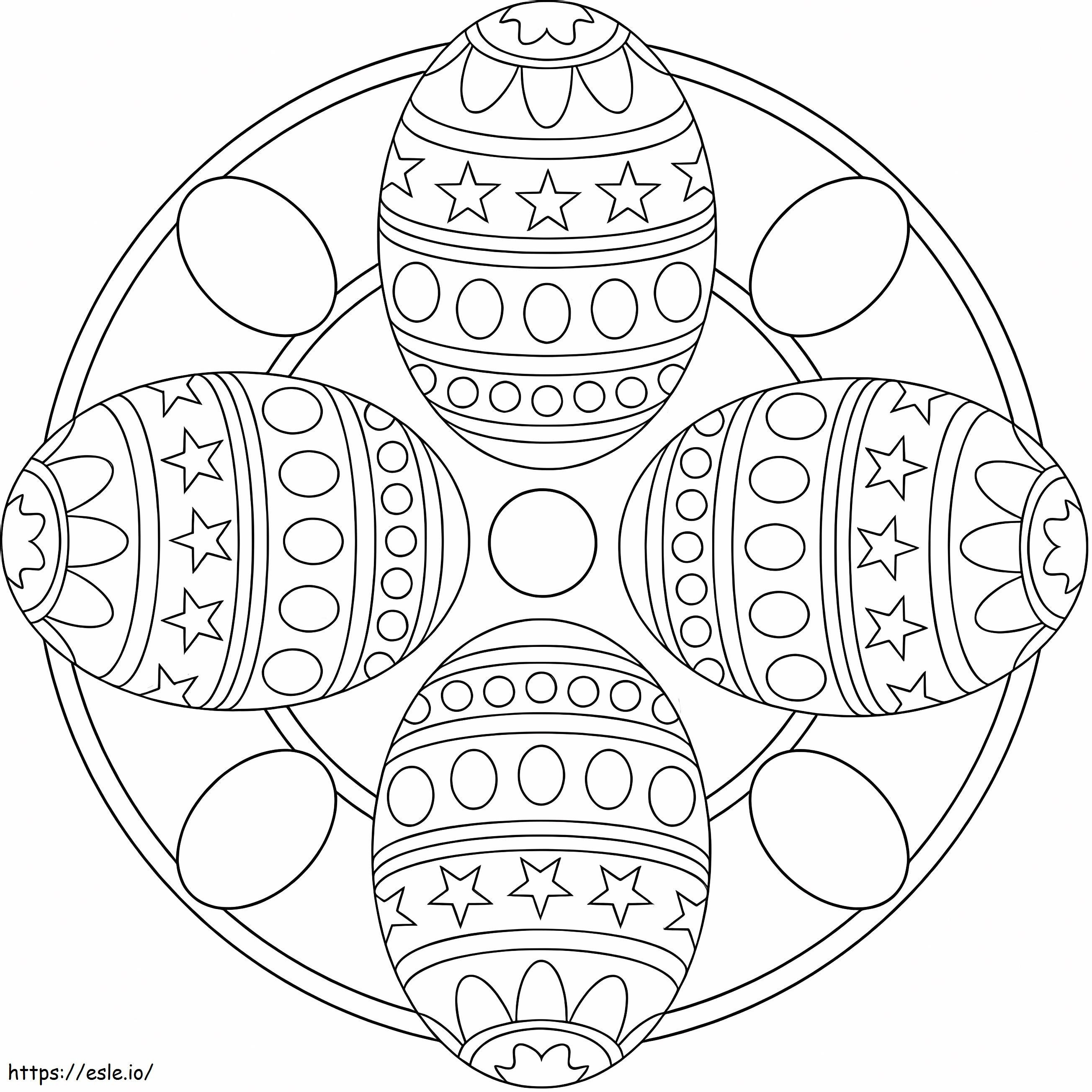Mandala Easter Eggs coloring page