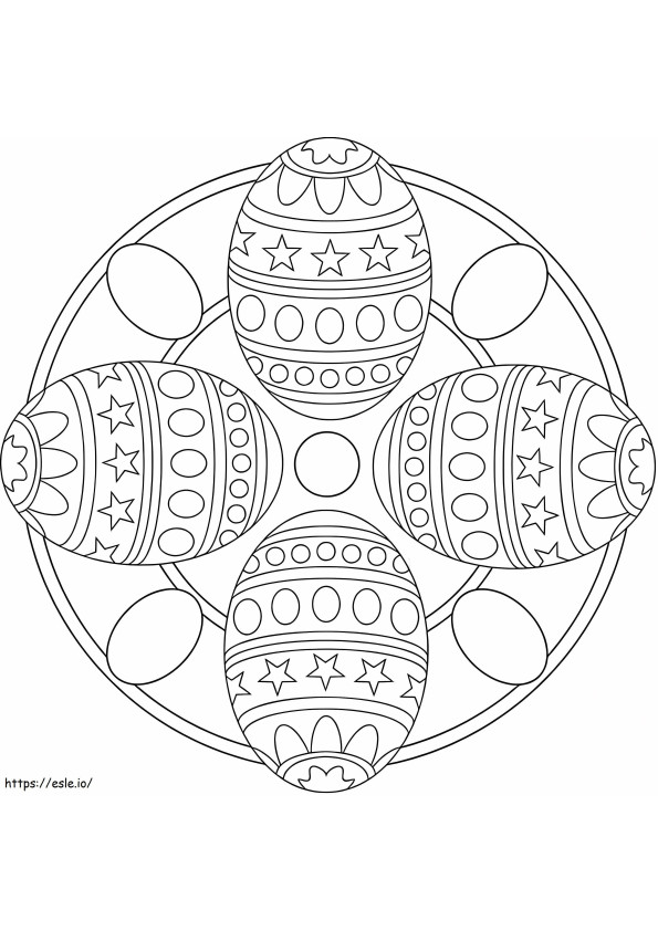 Mandala-Ostereier ausmalbilder
