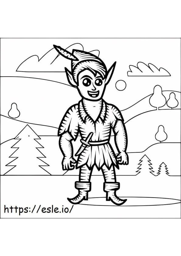 Peter Pan Drawing coloring page