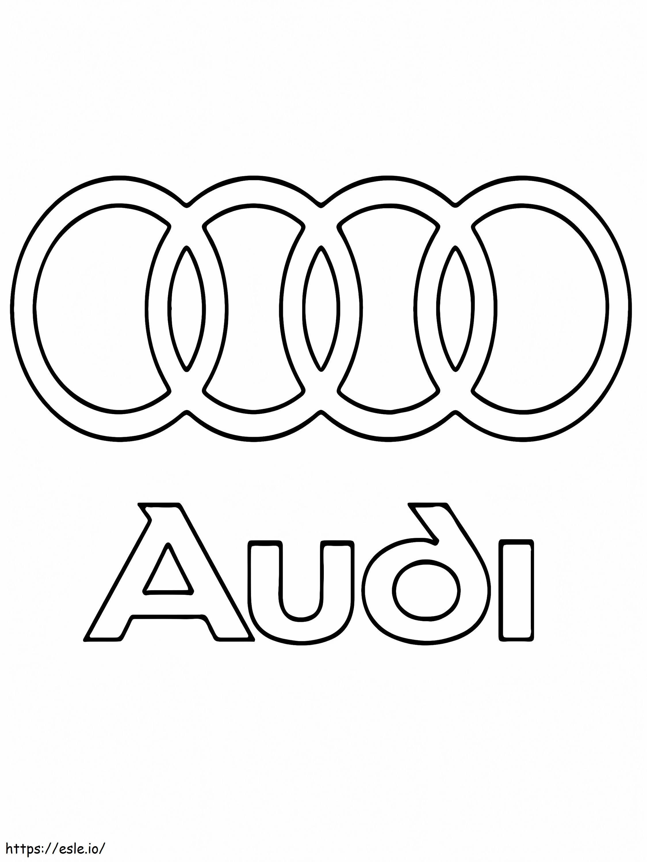 Audi auton logo värityskuva