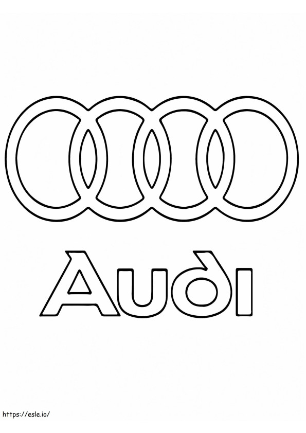 Audi-auto-logo kleurplaat
