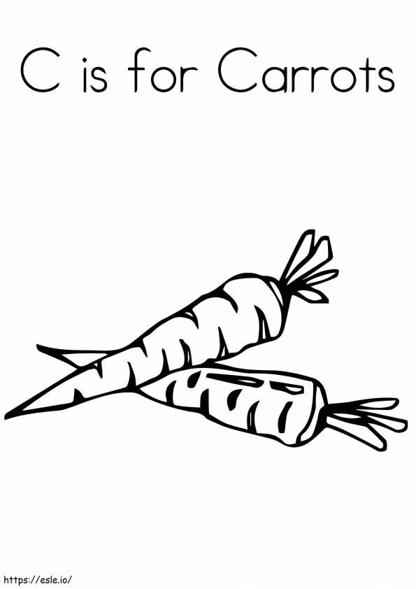 C Is For Carrot coloring page