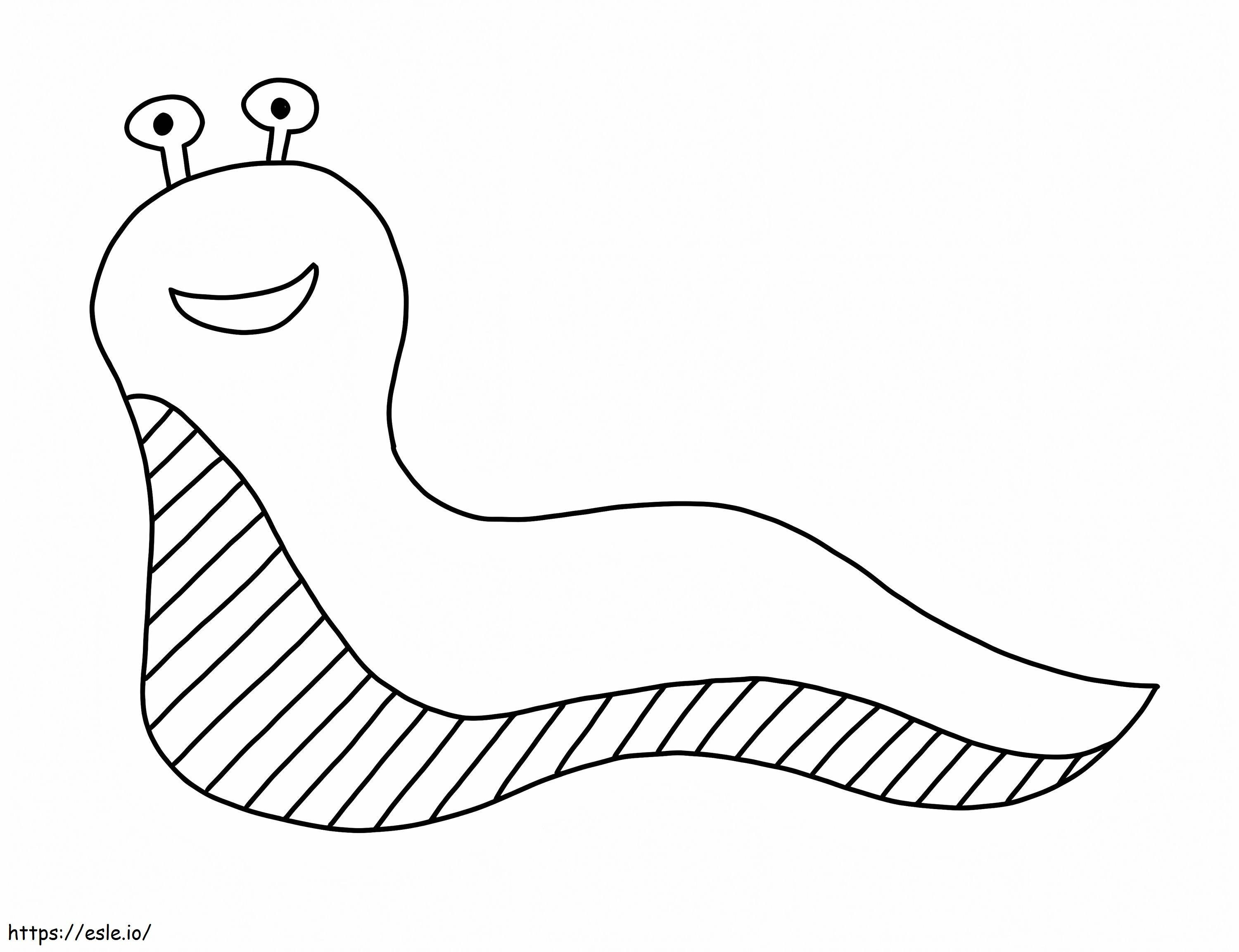 Slug Is Smiling coloring page