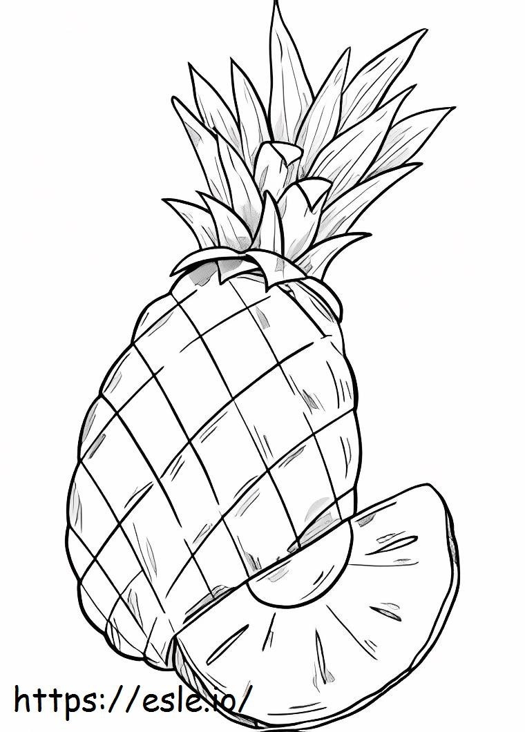 Ananas-Zeichnung ausmalbilder