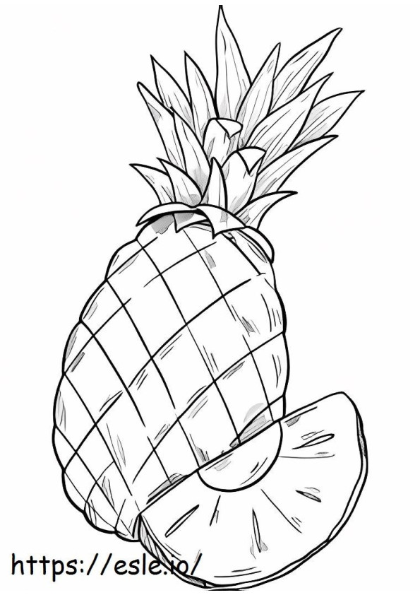Pineapple Drawing coloring page