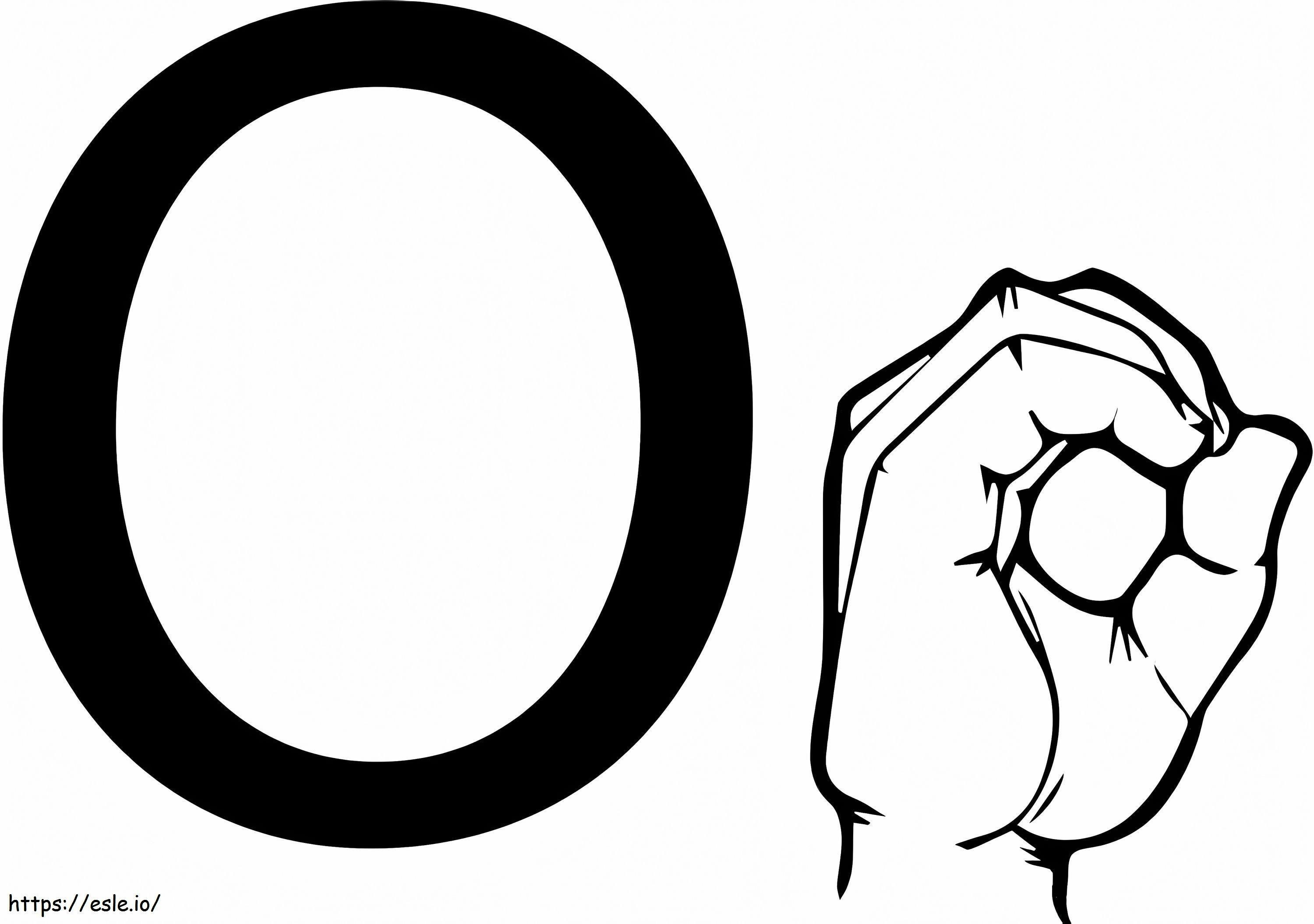 Letter O Hand coloring page