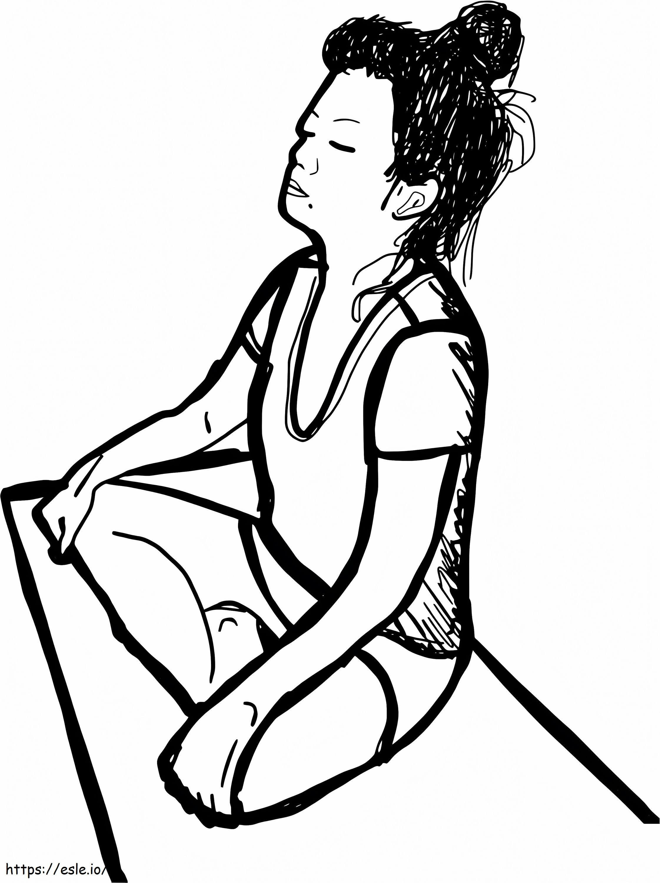 Yoga Meditation coloring page