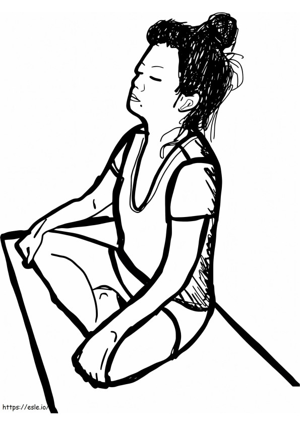 Coloriage Méditation Yoga à imprimer dessin