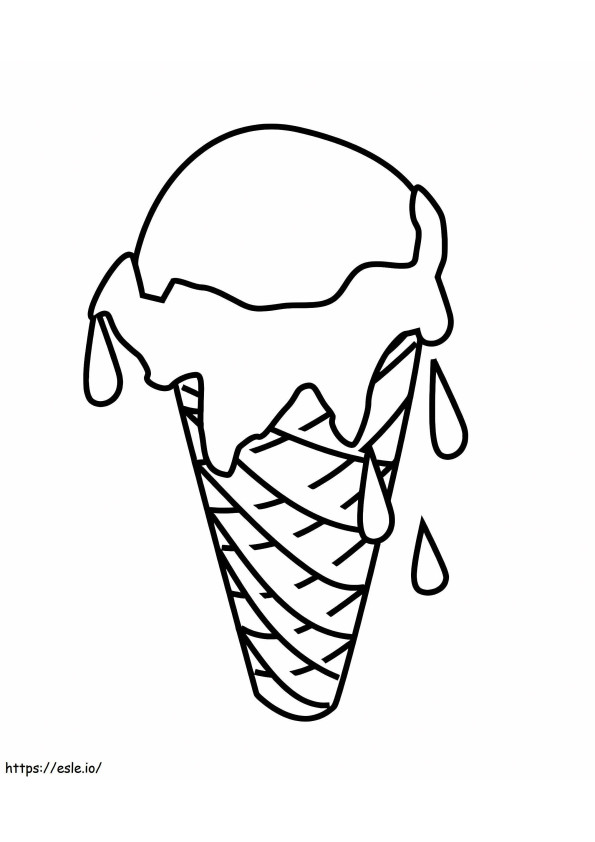 El helado se derrite para colorear