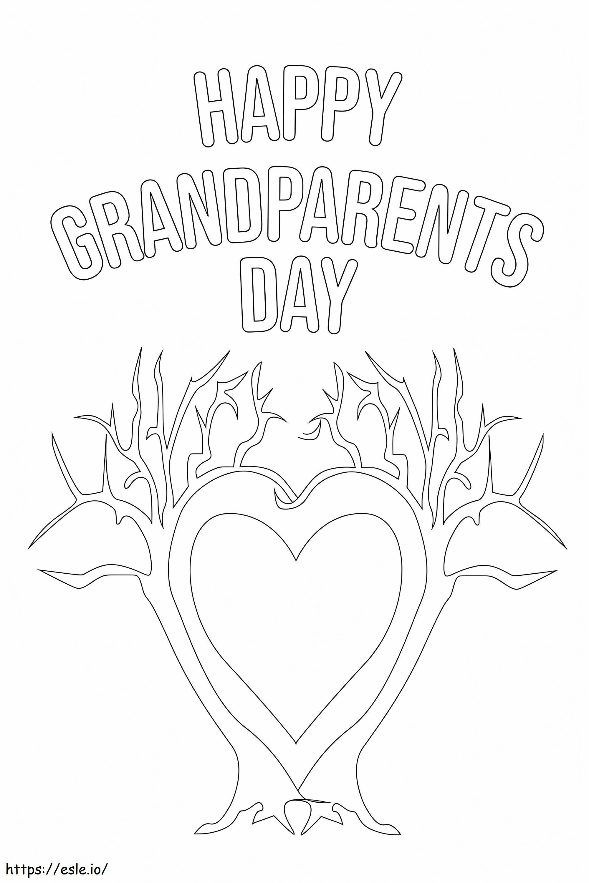 Coloriage Bonne fête des grands-parents 7 à imprimer dessin