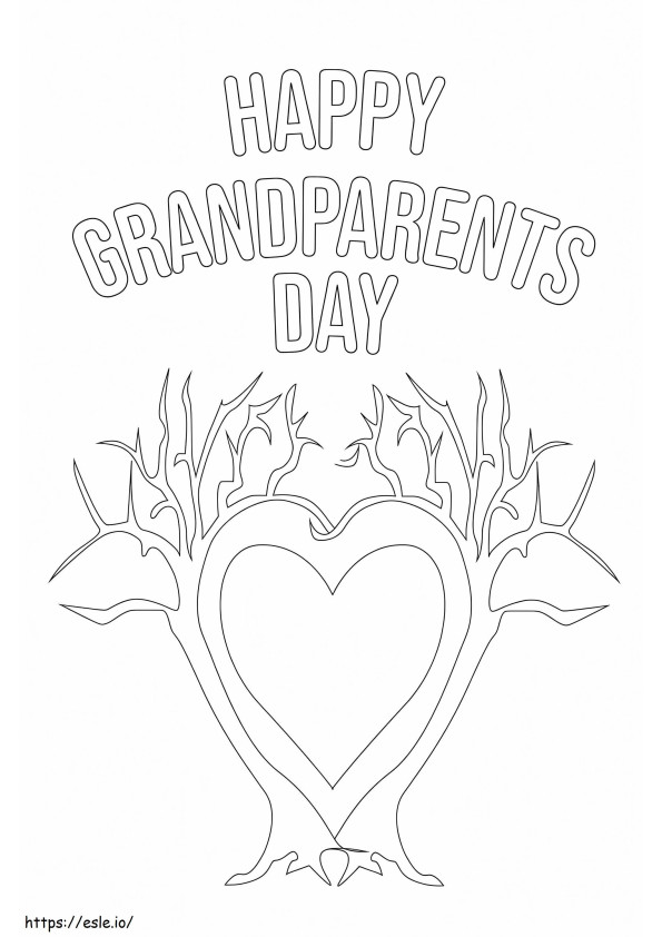Coloriage Bonne fête des grands-parents 7 à imprimer dessin