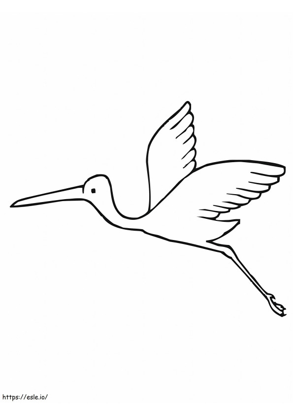 Flying Stork coloring page