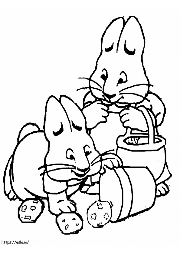 Bunny With Potatoes coloring page