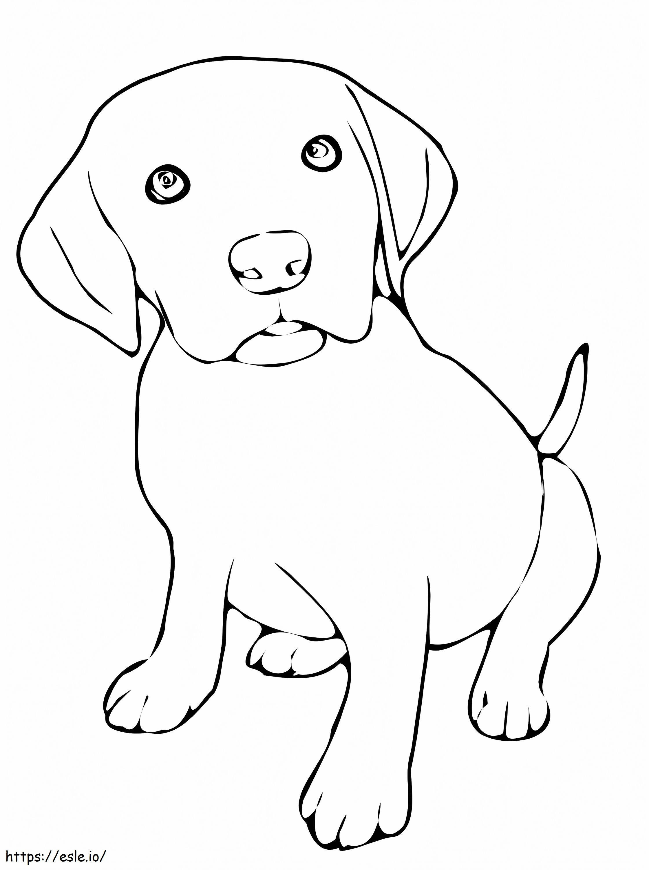 Easy Puppy coloring page