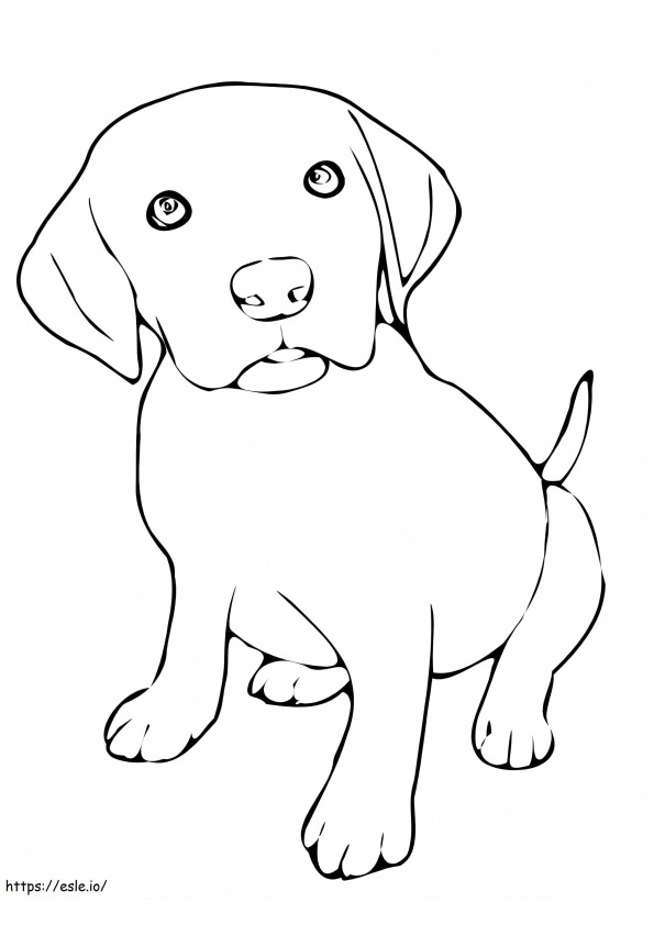 Easy Puppy coloring page