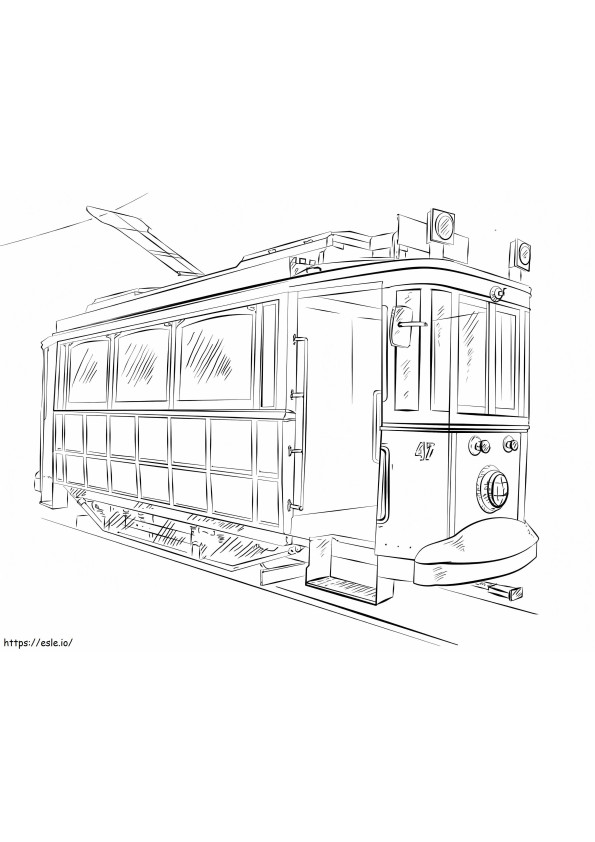 Trolley Car coloring page