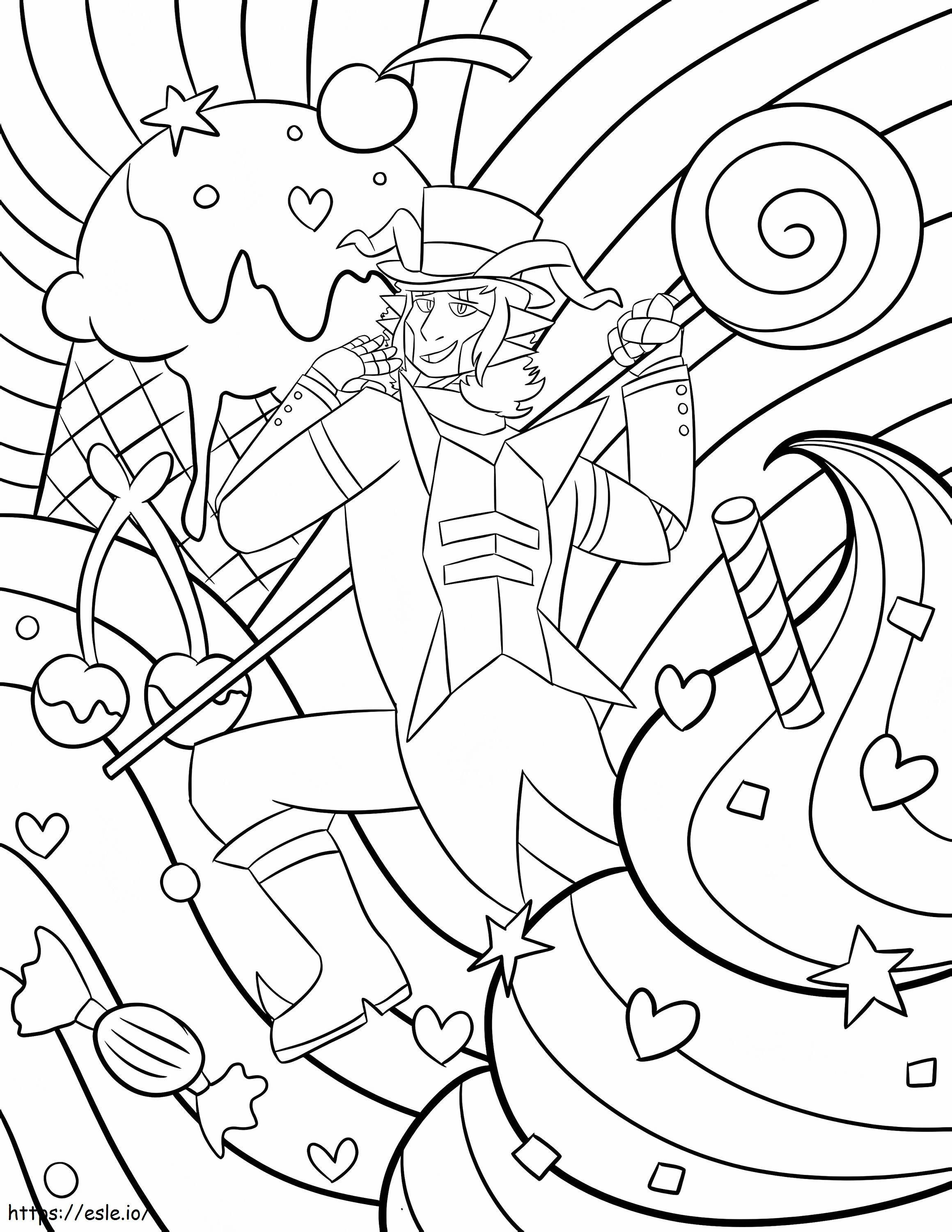 Magician In Wonderland coloring page