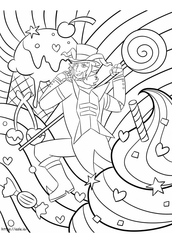 Magician In Wonderland coloring page