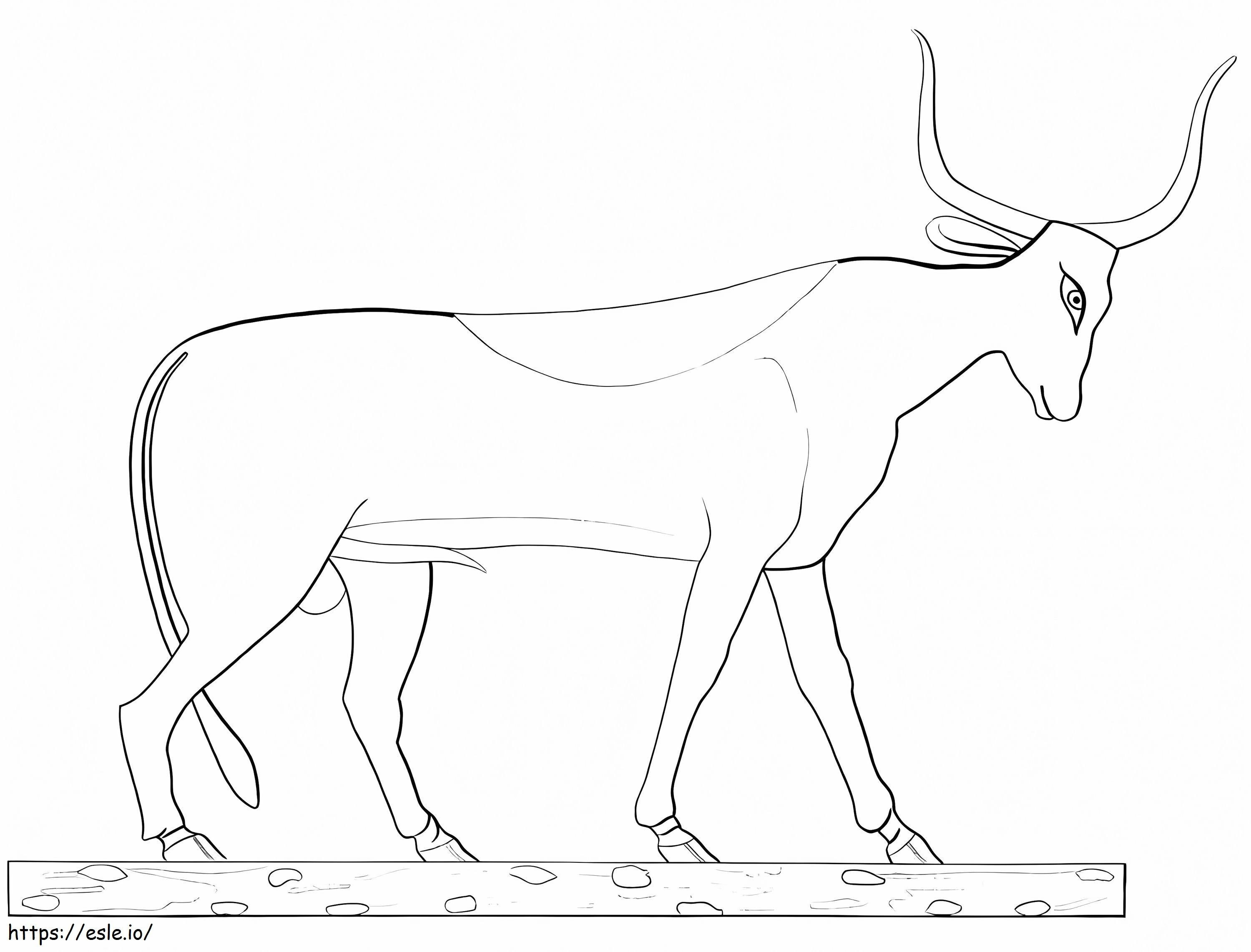 Ancient Egyptian Bull coloring page