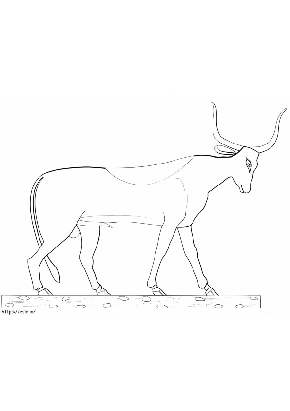 古代エジプトの雄牛 ぬりえ - 塗り絵
