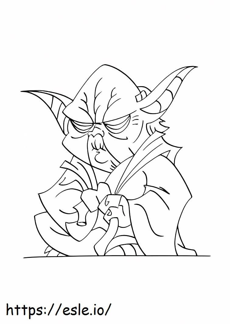 Master Yoda Seated coloring page