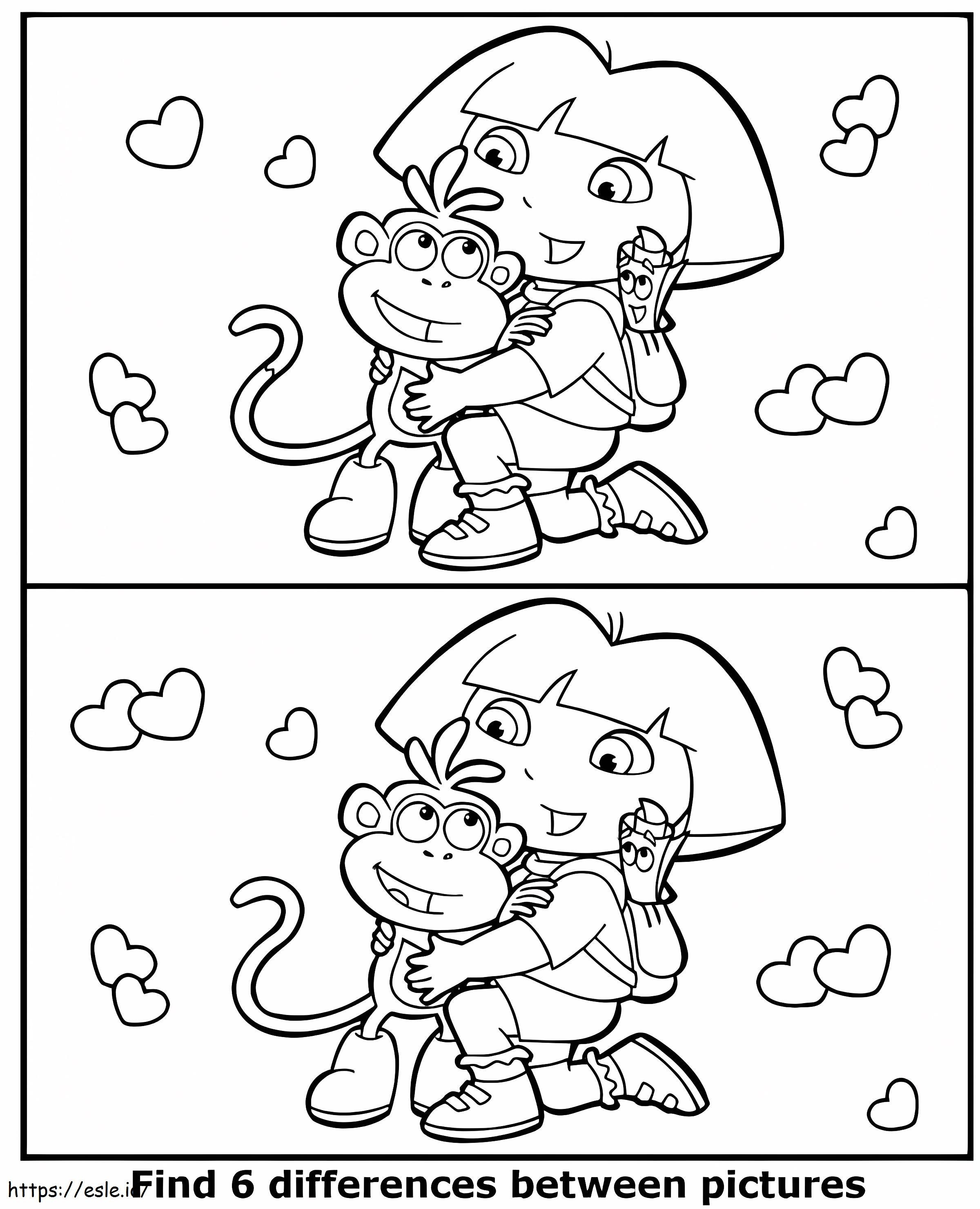 Find Six Differences coloring page