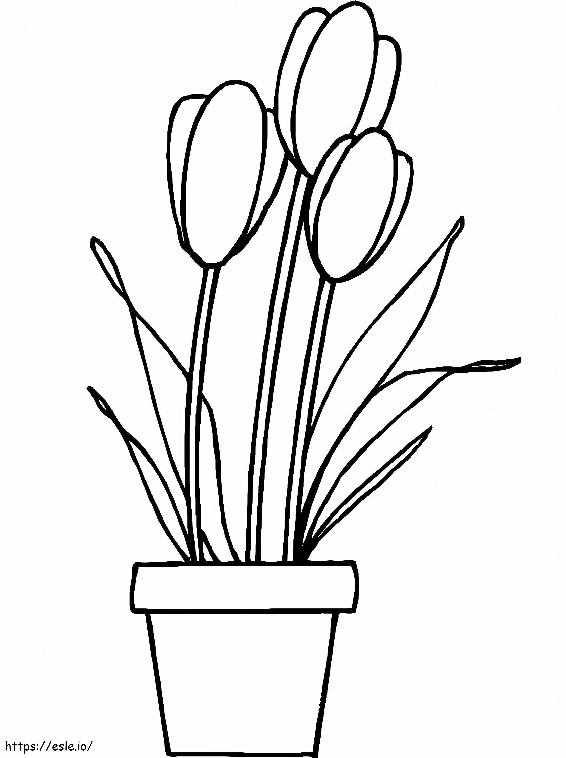 Free Flower Pot coloring page