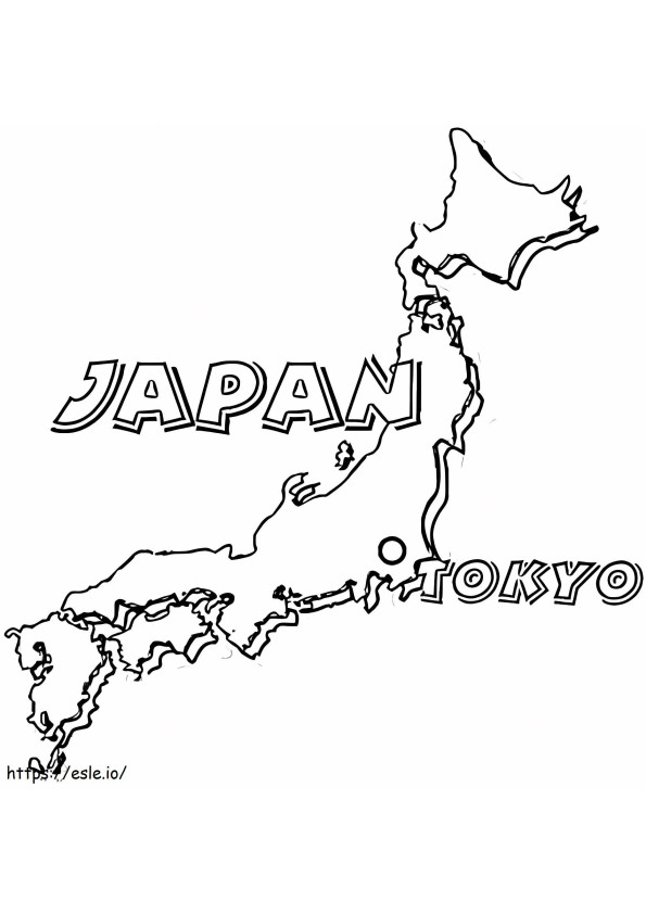 Japan Map coloring page