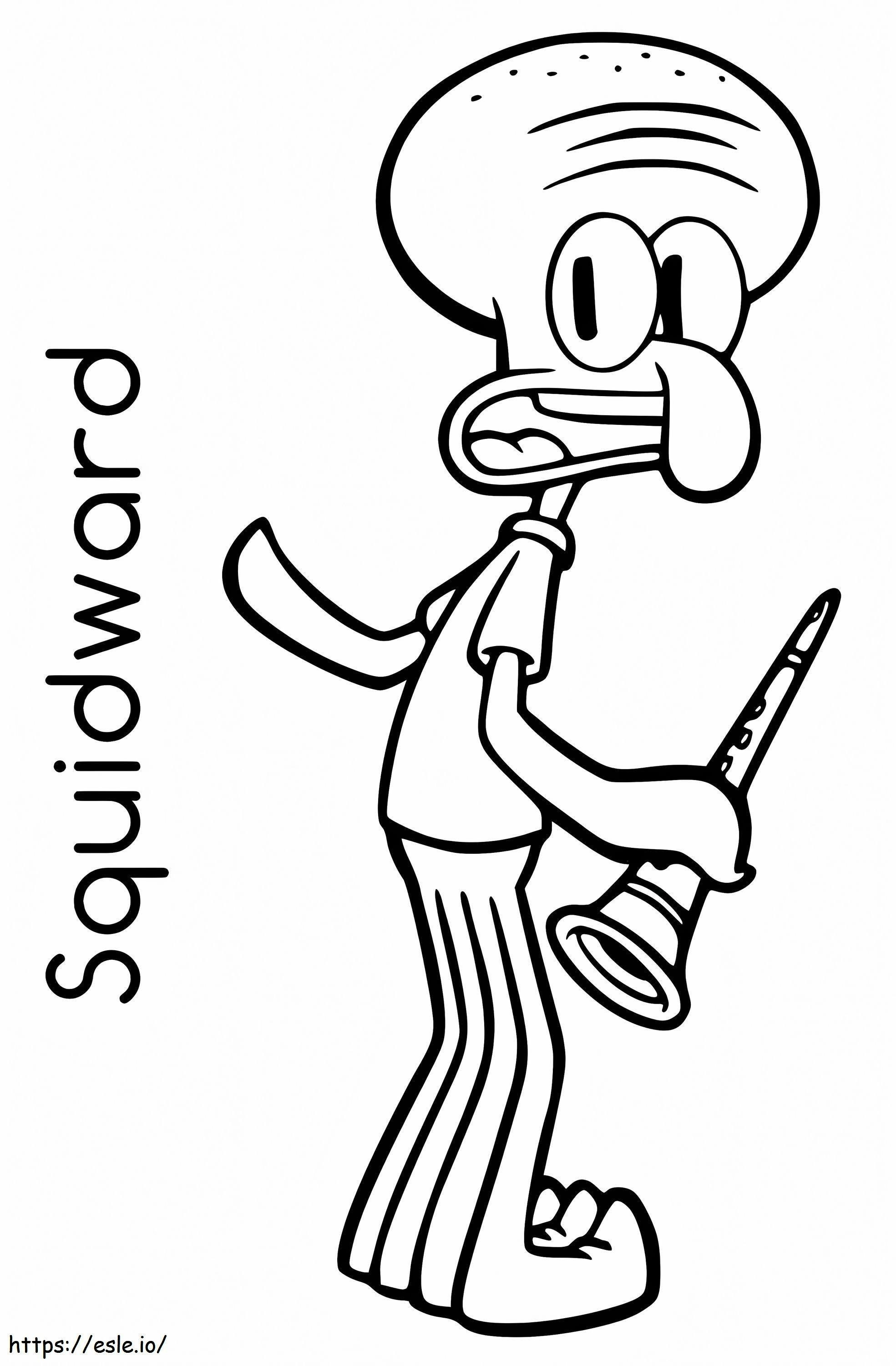 Squidward 3 coloring page