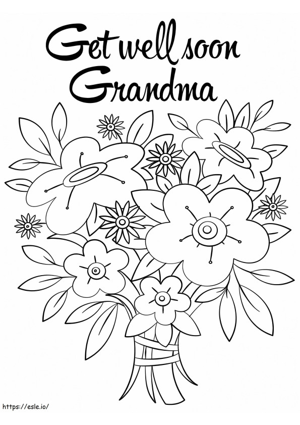 Coloriage Guérissez bientôt grand-mère à imprimer dessin