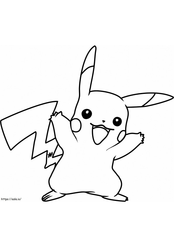 Coloriage 1530669716 Pikachu Pokémon A4 à imprimer dessin