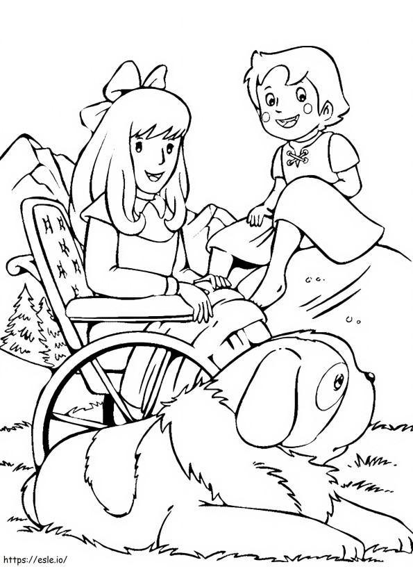 Heidi And Clara coloring page