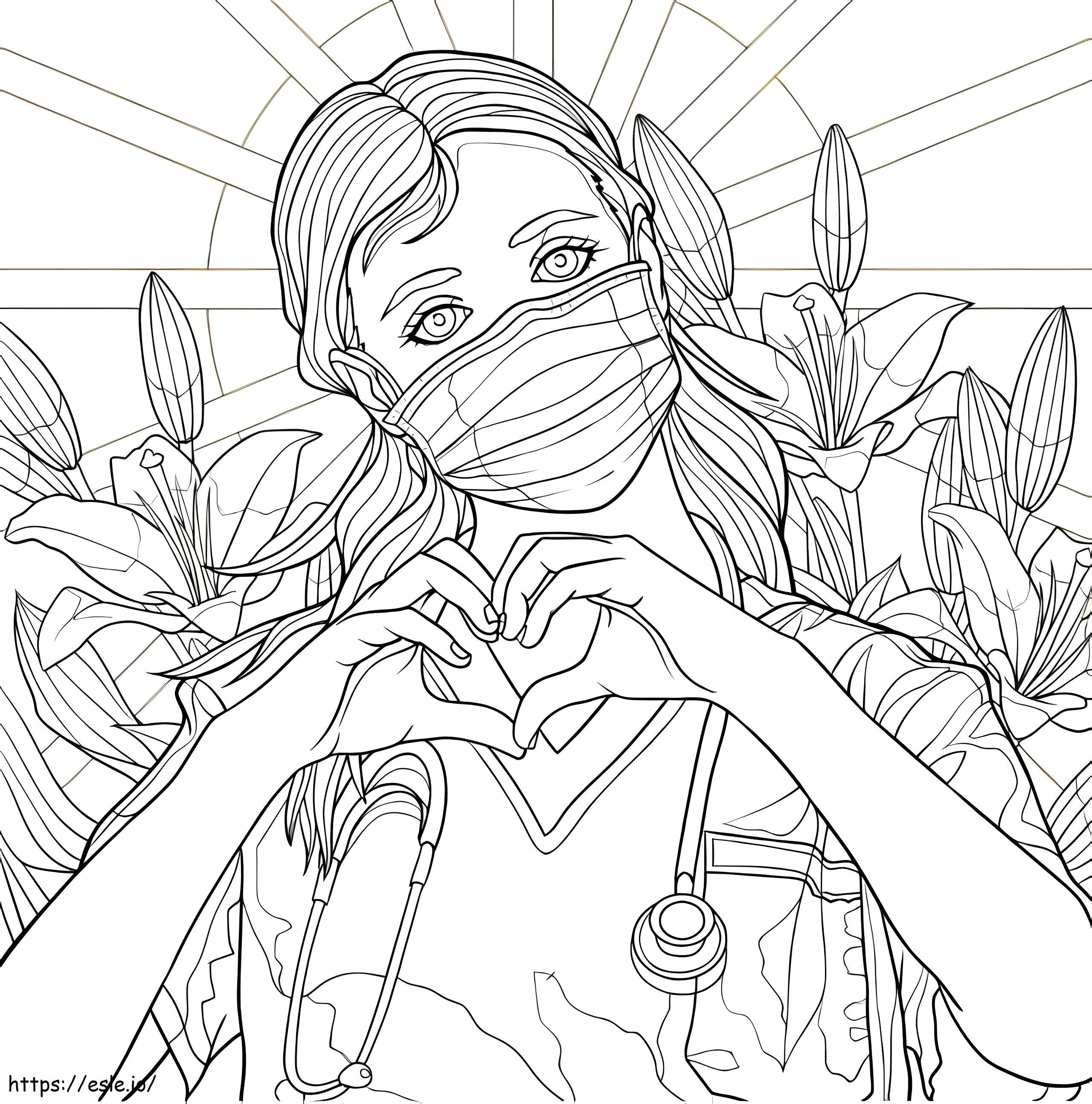 Awesome Nurse coloring page