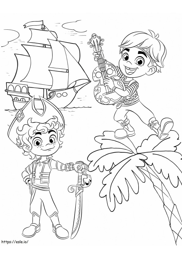 Tomas și Santiago Of The Seas de colorat