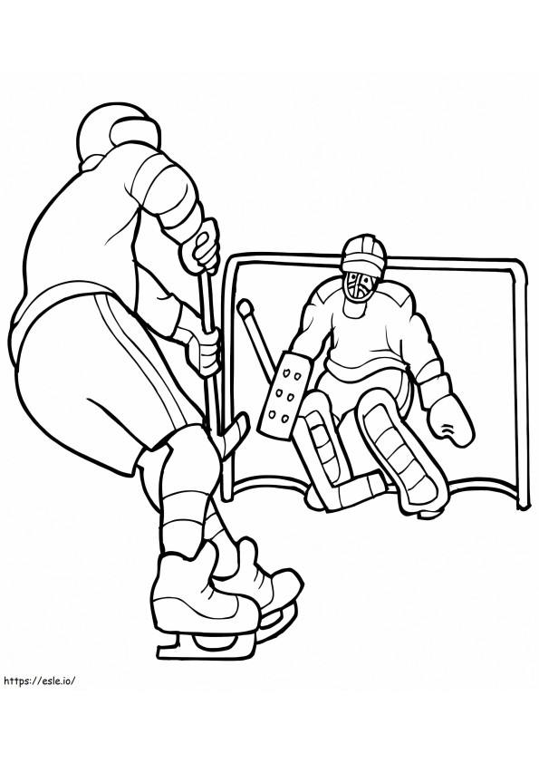 IJshockeyspeler kleurplaat