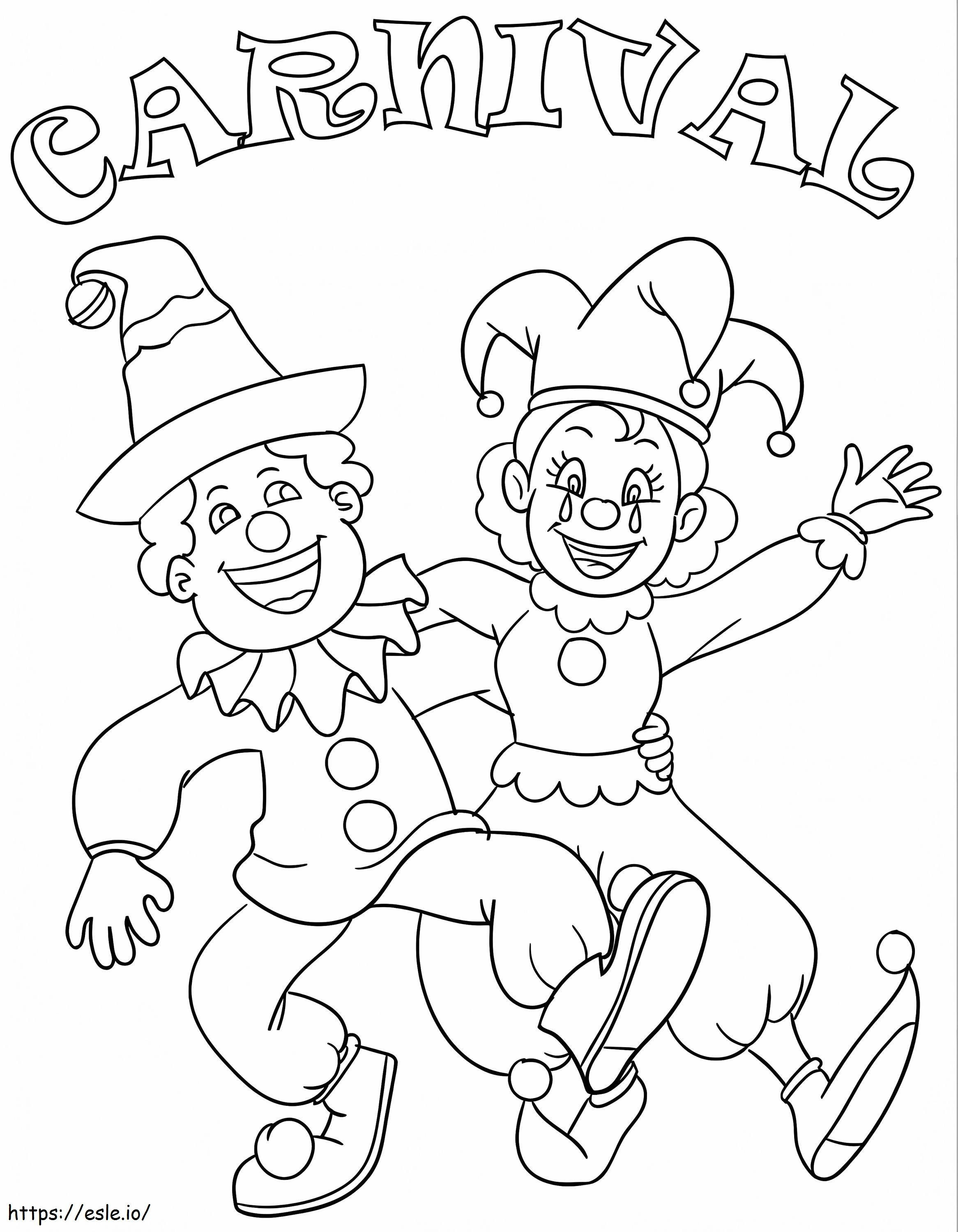 Funny Carnival coloring page