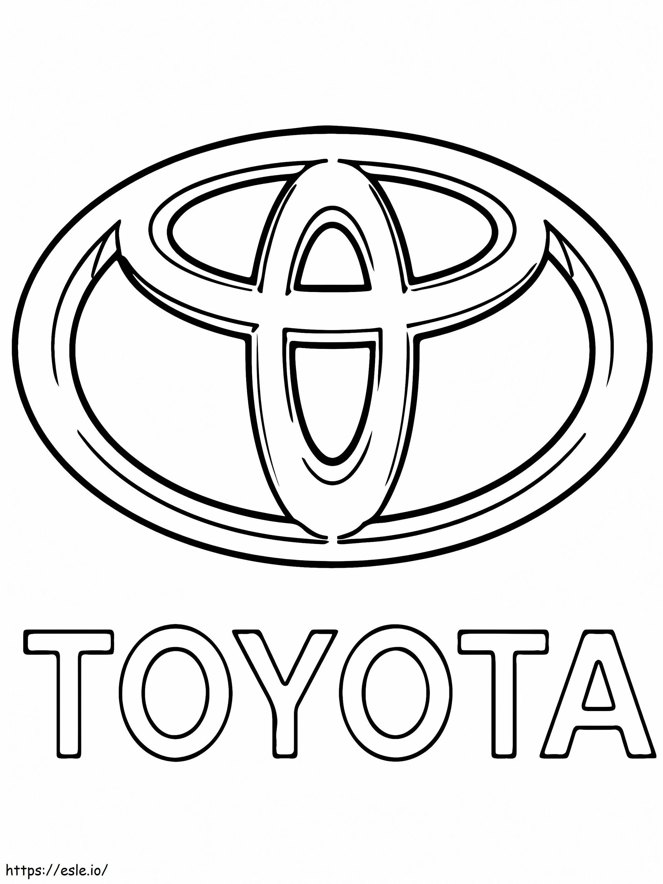 Logotipo Del Coche Toyota para colorear