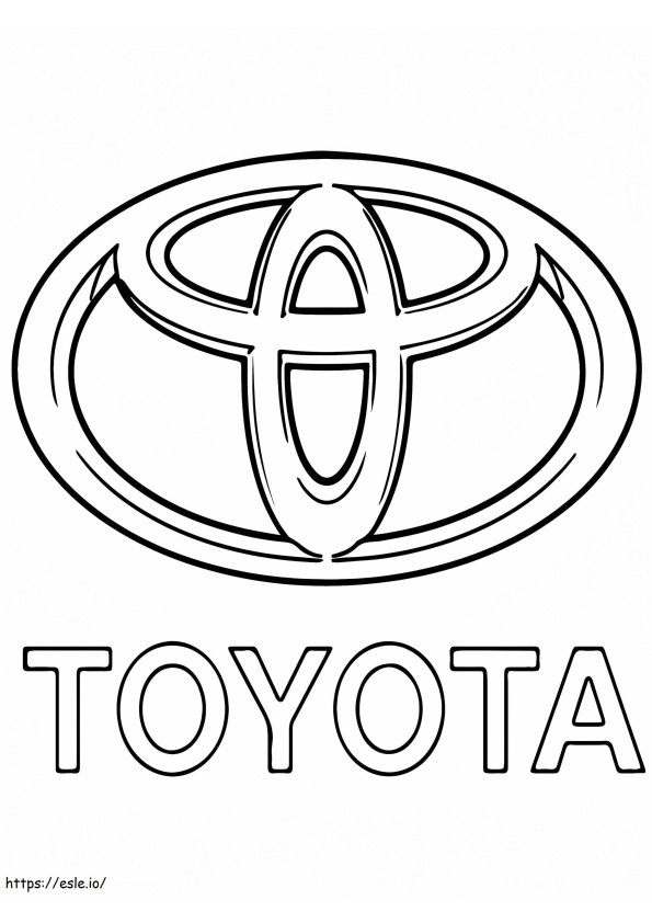 Logo-ul mașinii Toyota de colorat