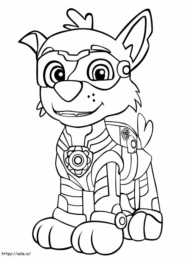 Rocky Mighty Pups coloring page