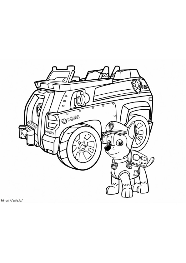 Chase Paw Patrol 12 coloring page