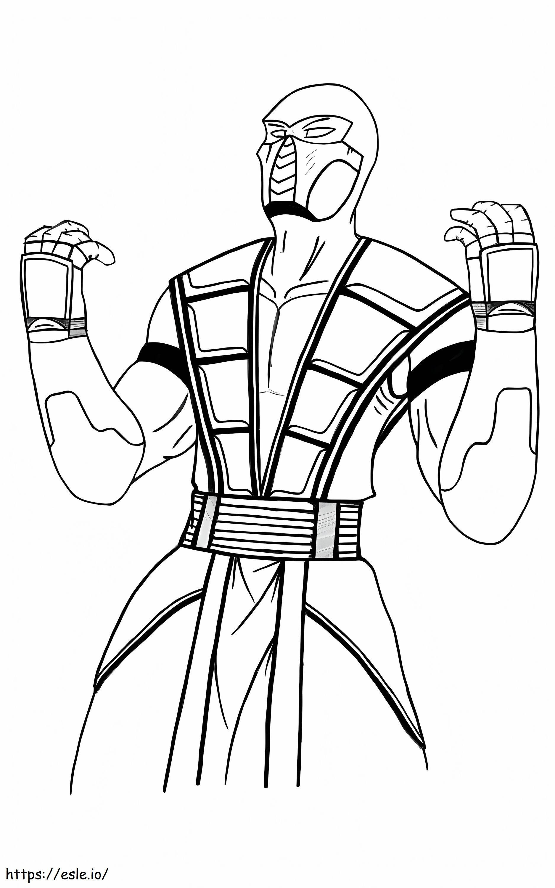 Angry Sub Zero coloring page